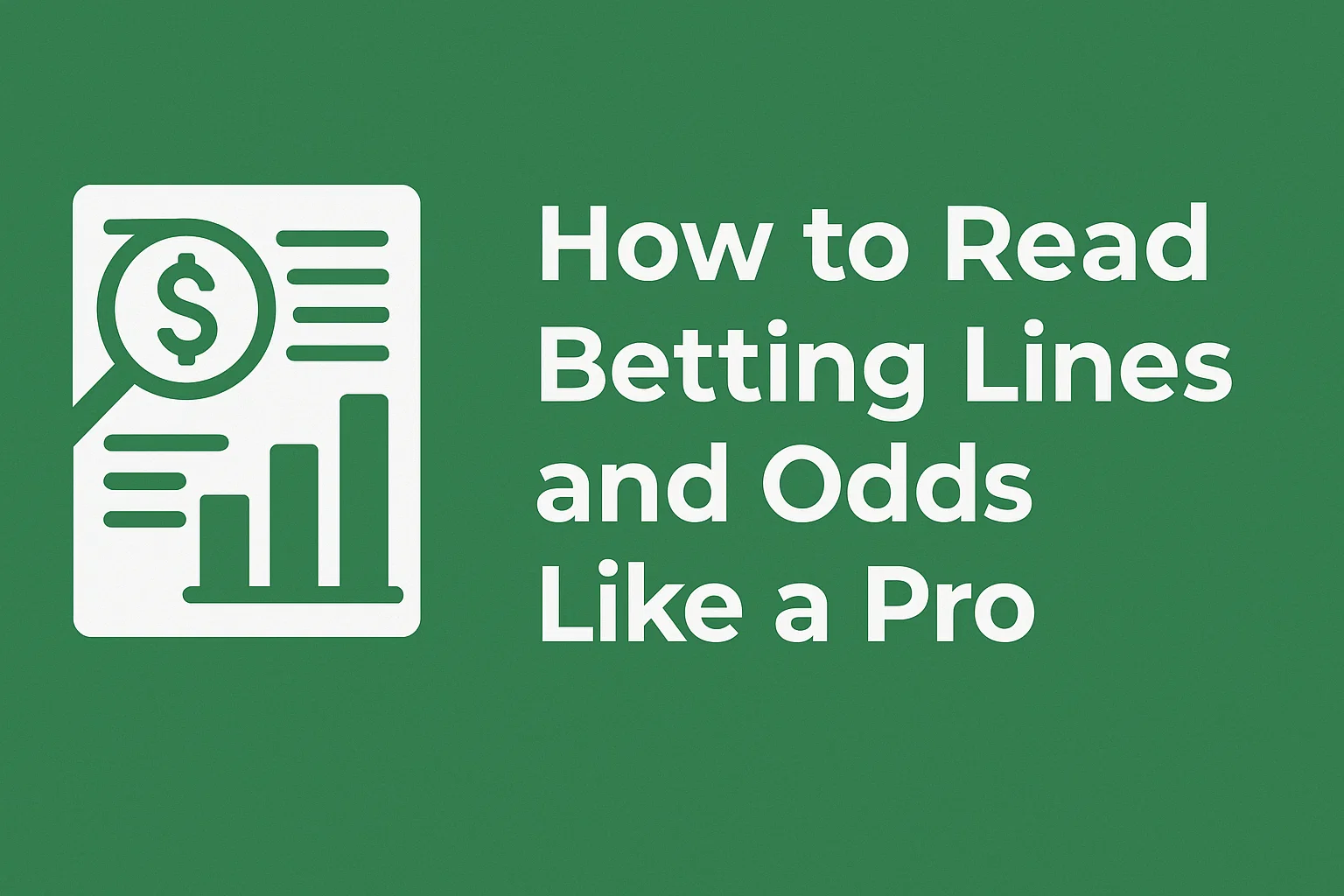 How to Read Betting Lines and Odds Like a Pro