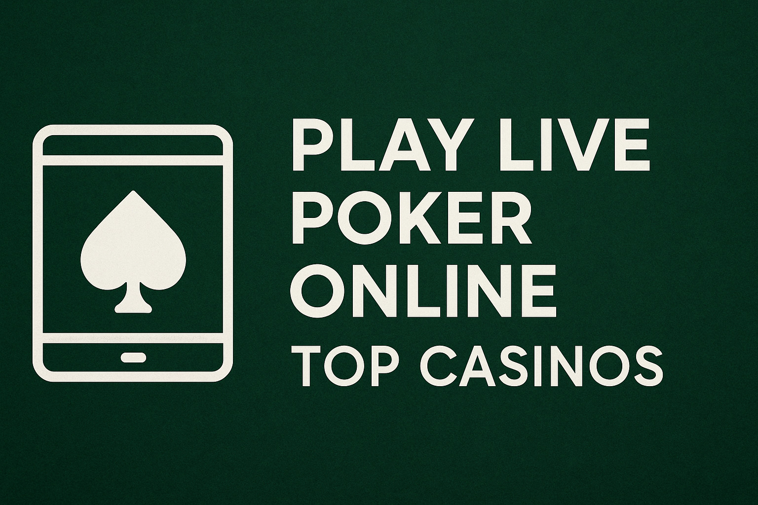 Play Live Poker Online – Top Casinos